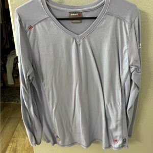 Ariat Sky Blue V-Neck Shirt WOMENS FR